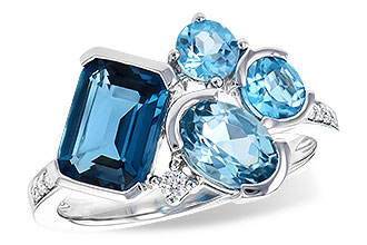 B291-52678: LDS RG 3.08 BLUE TOPAZ TW 3.15 TGW