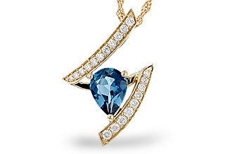 F293-29032: NECK 1.04 LONDON BLUE TOPAZ 1.23 TGW (8x6MM)